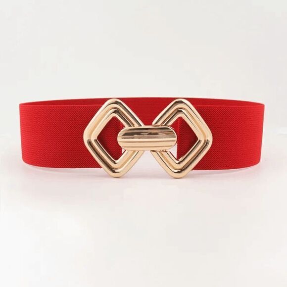 2/$21 Red Ladies Stylish Stretch Belt - Picture 1 of 5